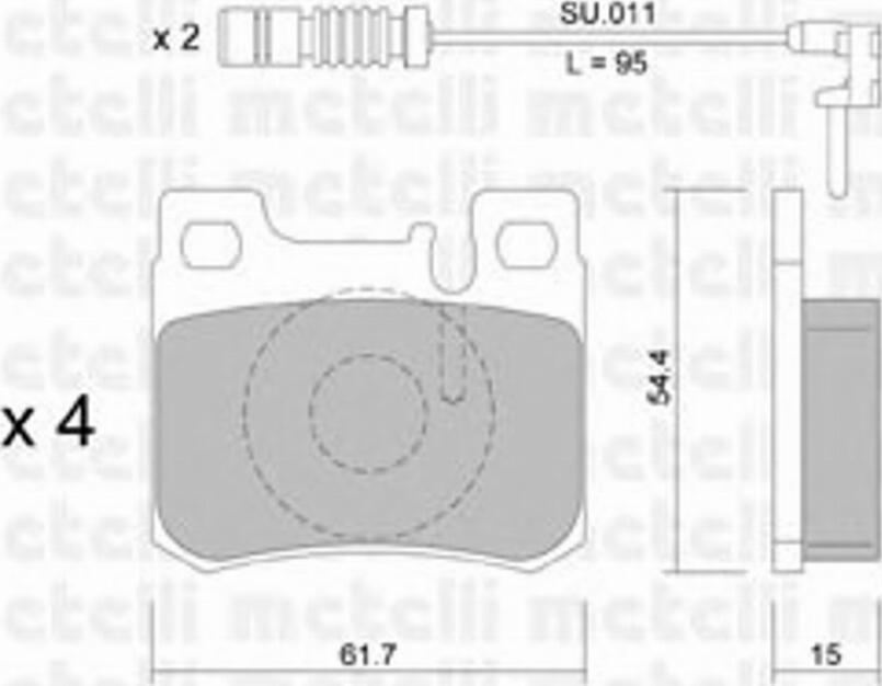 Metelli 22-0566-0K - Гальмівні колодки, дискові гальма autozip.com.ua