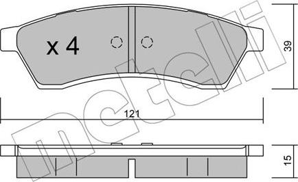 Metelli 22-0510-0 - Гальмівні колодки, дискові гальма autozip.com.ua