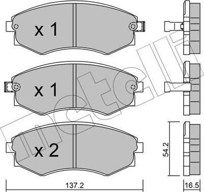 Metelli 22-0518-0 - Гальмівні колодки, дискові гальма autozip.com.ua