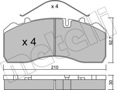 Metelli 22-0584-0 - Гальмівні колодки, дискові гальма autozip.com.ua