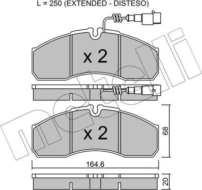 Metelli 22-0578-7 - Гальмівні колодки, дискові гальма autozip.com.ua