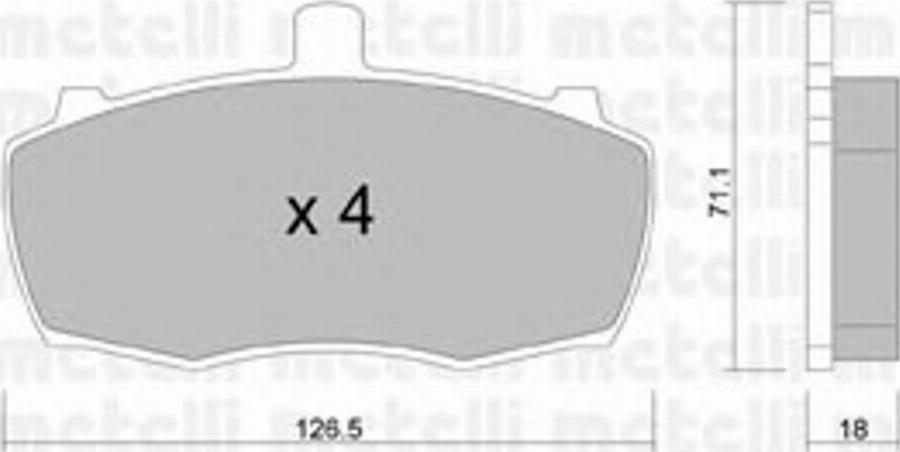 Metelli 2206920 - Гальмівні колодки, дискові гальма autozip.com.ua