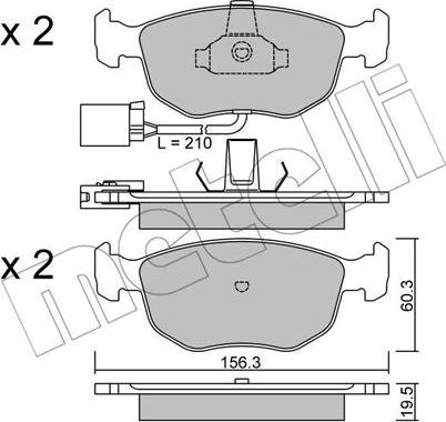 Metelli 22-0656-1 - Гальмівні колодки, дискові гальма autozip.com.ua