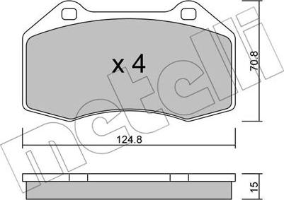 Metelli 22-0651-0 - Гальмівні колодки, дискові гальма autozip.com.ua