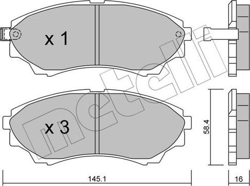 Metelli 22-0610-0 - Гальмівні колодки, дискові гальма autozip.com.ua