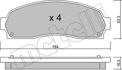 Metelli 22-0685-0 - Гальмівні колодки, дискові гальма autozip.com.ua