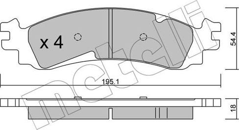 Metelli 22-0686-0 - Гальмівні колодки, дискові гальма autozip.com.ua