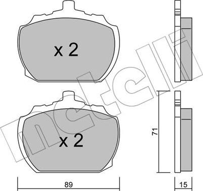 Metelli 22-0678-0 - Гальмівні колодки, дискові гальма autozip.com.ua