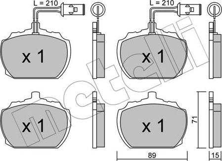 Metelli 22-0678-1 - Гальмівні колодки, дискові гальма autozip.com.ua