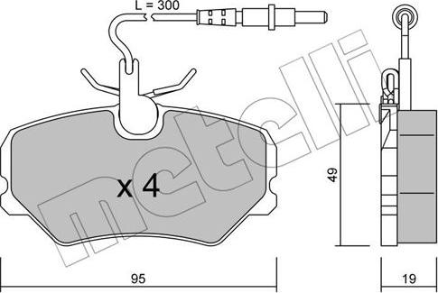 Metelli 22-0099-1 - Гальмівні колодки, дискові гальма autozip.com.ua