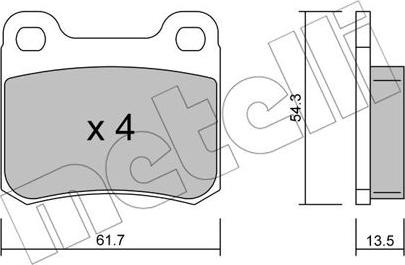 Metelli 22-0092-0 - Гальмівні колодки, дискові гальма autozip.com.ua