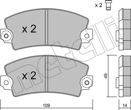 Metelli 22-0005-5 - Гальмівні колодки, дискові гальма autozip.com.ua