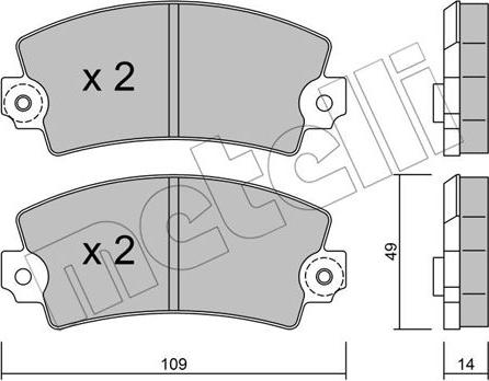 Metelli 22-0005-1 - Гальмівні колодки, дискові гальма autozip.com.ua