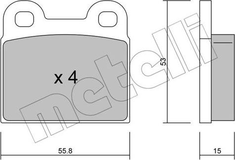 Metelli 22-0002-1 - Гальмівні колодки, дискові гальма autozip.com.ua