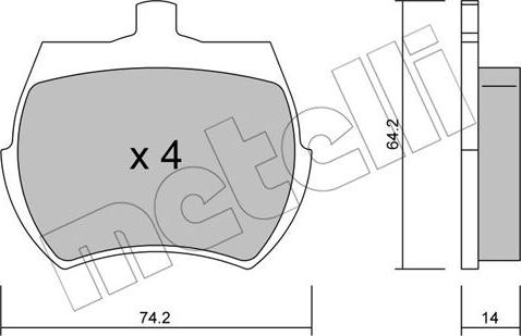 Metelli 22-0019-0 - Гальмівні колодки, дискові гальма autozip.com.ua