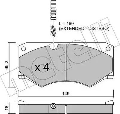 Metelli 22-0014-1 - Гальмівні колодки, дискові гальма autozip.com.ua