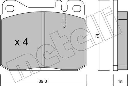 Metelli 22-0011-0 - Гальмівні колодки, дискові гальма autozip.com.ua