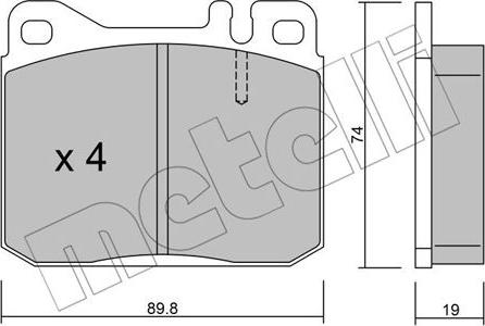 Metelli 22-0011-2 - Гальмівні колодки, дискові гальма autozip.com.ua