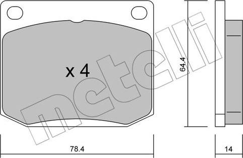 Metelli 22-0018-1 - Гальмівні колодки, дискові гальма autozip.com.ua