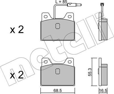 Metelli 22-0084-0 - Гальмівні колодки, дискові гальма autozip.com.ua