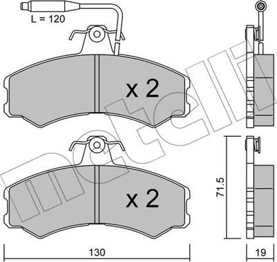 Metelli 22-0031-0 - Гальмівні колодки, дискові гальма autozip.com.ua