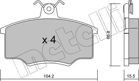 Metelli 22-0024-1 - Гальмівні колодки, дискові гальма autozip.com.ua