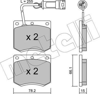 Metelli 22-0023-1 - Гальмівні колодки, дискові гальма autozip.com.ua