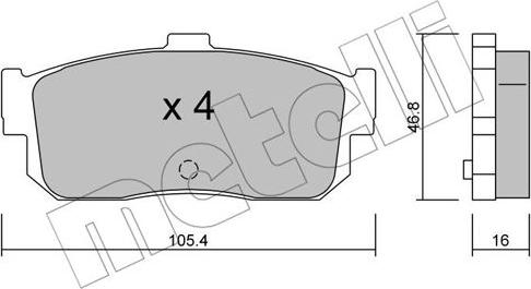 Metelli 22-0193-0 - Гальмівні колодки, дискові гальма autozip.com.ua