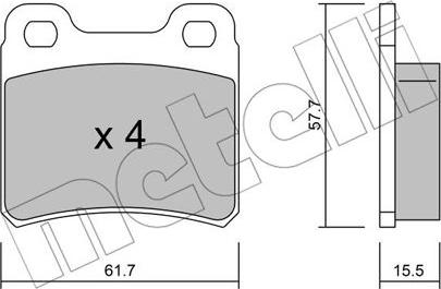 Metelli 22-0141-0 - Гальмівні колодки, дискові гальма autozip.com.ua