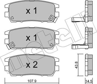 Metelli 22-0151-0 - Гальмівні колодки, дискові гальма autozip.com.ua