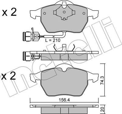 OEMparts 8D0698151A - Гальмівні колодки, дискові гальма autozip.com.ua