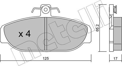 Metelli 22-0183-0 - Гальмівні колодки, дискові гальма autozip.com.ua