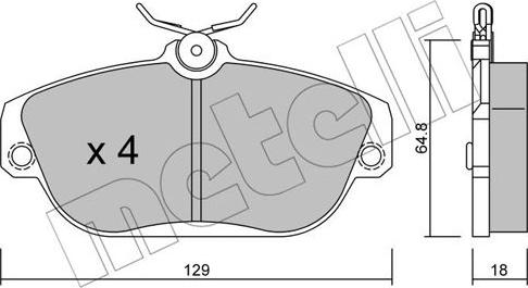 Metelli 22-0132-0 - Гальмівні колодки, дискові гальма autozip.com.ua