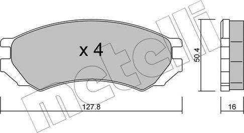 Metelli 22-0179-0 - Гальмівні колодки, дискові гальма autozip.com.ua