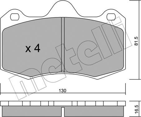 Metelli 22-0392-0 - Гальмівні колодки, дискові гальма autozip.com.ua