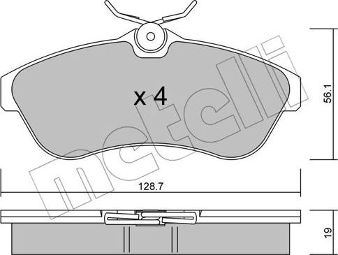 Metelli 22-0329-0 - Гальмівні колодки, дискові гальма autozip.com.ua