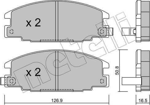 Metelli 22-0244-0 - Гальмівні колодки, дискові гальма autozip.com.ua