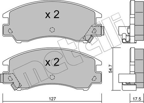 Metelli 22-0241-0 - Гальмівні колодки, дискові гальма autozip.com.ua