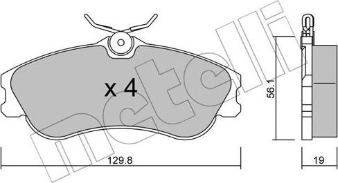 Metelli 22-0217-1 - Гальмівні колодки, дискові гальма autozip.com.ua