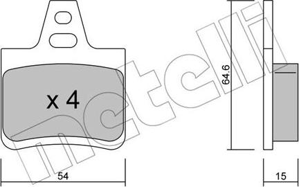 Metelli 22-0285-0 - Гальмівні колодки, дискові гальма autozip.com.ua