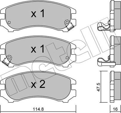 Metelli 22-0230-1 - Гальмівні колодки, дискові гальма autozip.com.ua