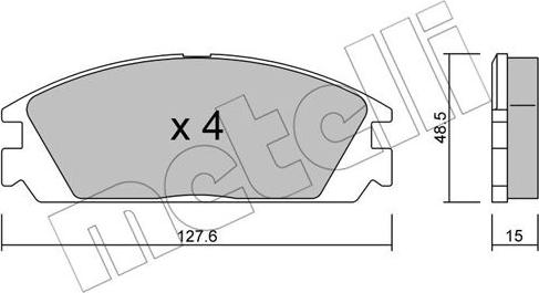 Metelli 22-0237-0 - Гальмівні колодки, дискові гальма autozip.com.ua