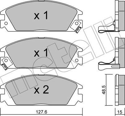 Metelli 22-0237-1 - Гальмівні колодки, дискові гальма autozip.com.ua