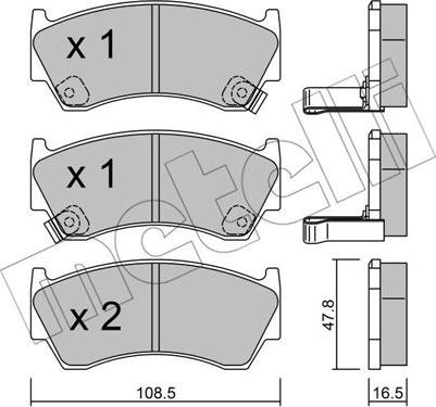 Metelli 22-0277-0 - Гальмівні колодки, дискові гальма autozip.com.ua