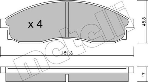 Metelli 22-0740-0 - Гальмівні колодки, дискові гальма autozip.com.ua