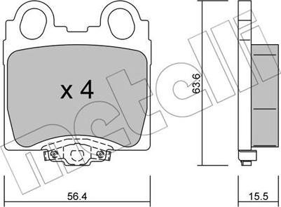 Metelli 22-0758-0 - Гальмівні колодки, дискові гальма autozip.com.ua