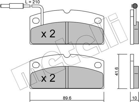 Metelli 22-0767-1 - Гальмівні колодки, дискові гальма autozip.com.ua