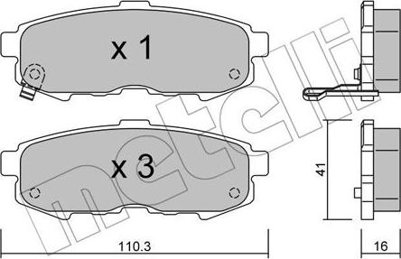 Metelli 22-0735-0 - Гальмівні колодки, дискові гальма autozip.com.ua