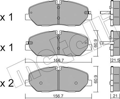 Metelli 22-1094-0 - Гальмівні колодки, дискові гальма autozip.com.ua