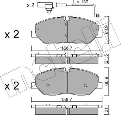 Metelli 22-1094-1 - Гальмівні колодки, дискові гальма autozip.com.ua